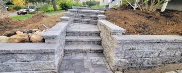 Custom Stone Entry Steps